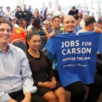 Union members pack the seats